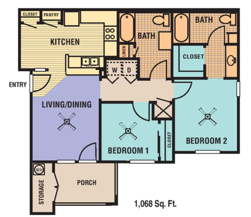 Floor Plan - Two Bedroom